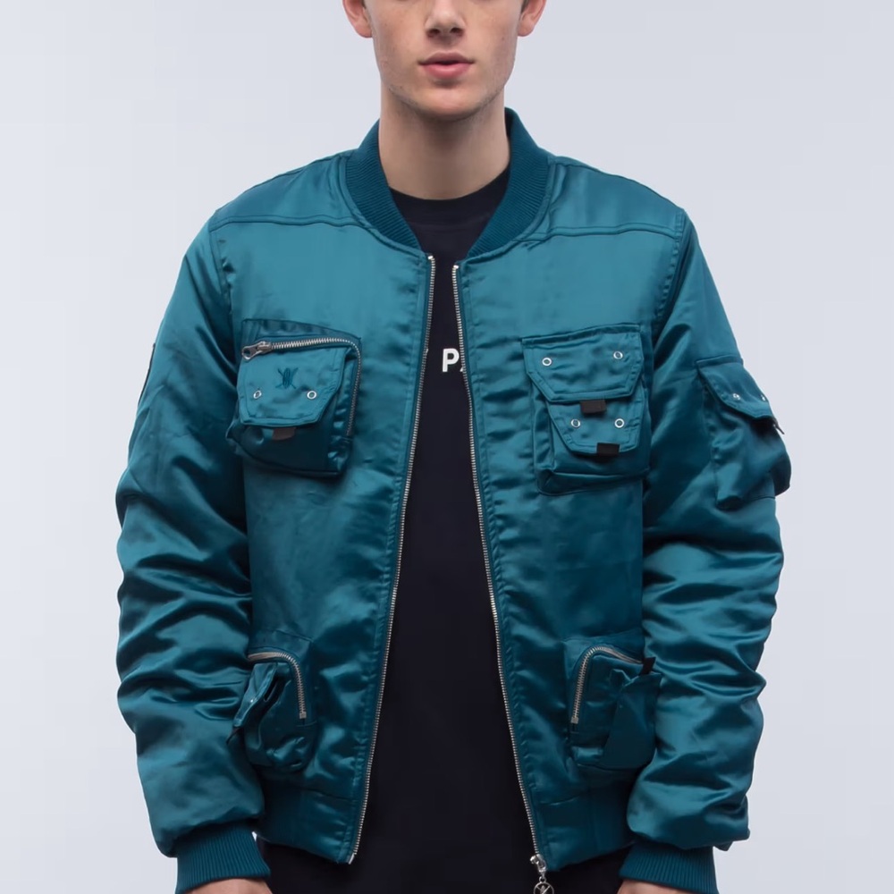 Daily Paper Teal Fishing Bomber Rain Protector of Okavango Jacket size M